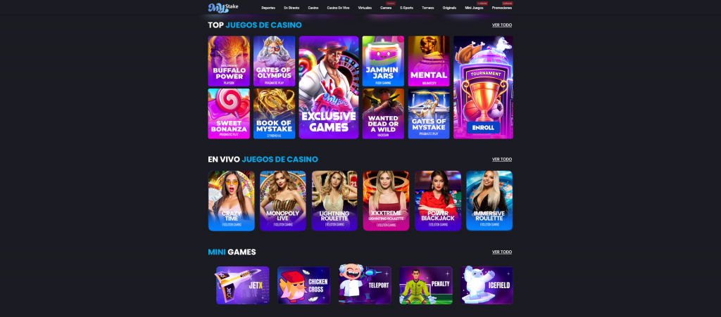 Mystake Casino Juegos